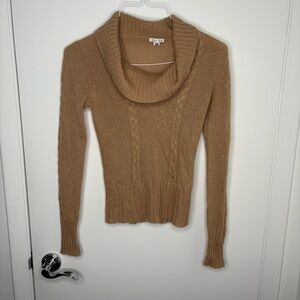 Walter Cashmere Gold Cowl Neck Sweater